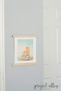 Try this easy DIY wall hanging instead of a frame for a trendy yet timeless look. DIY wall art. diy wall hanging.