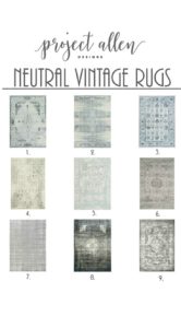 Neutral Vintage Area Rugs are the perfect way to add style, color and texture to any room in your home.