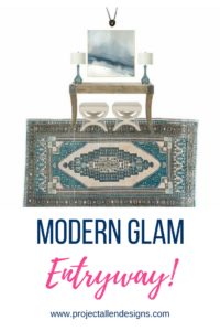 Modern Glam Entryway | Entryway Ideas | Follow as we go from wanna be farmhouse to oh so glam!