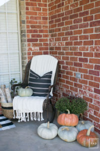 Happy Fall Y'all! Theres no better way to get those pumpkin spice feels than a beautifully decorated fall front porch! See how I decorated our front porch in a way that will carry me through the holidays!