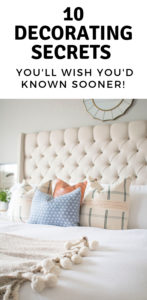 10 Decorating Secrets You'll Wish You'd Known Sooner | This guide is jam-packed with decorating tips and tricks to help you learn how to decorate the home of your dreams and avoid some major decorating mistakes. Take all of the things I have learned over the years and use them to your advantage, you will be decorating like a pro in no time! http:www.projectallendesigns.com