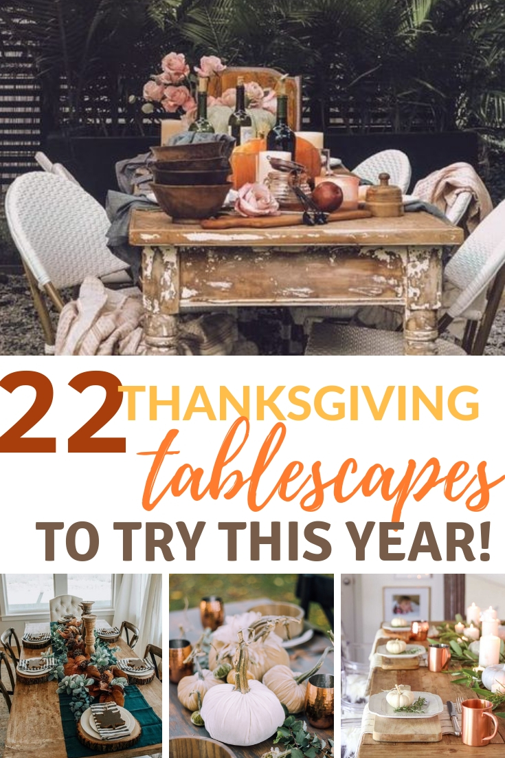 Thanksgiving Table ideas and Centerpiece Ideas You'll want to try this year from the best bloggers around. So glad I found these Thanksgiving decor table settings and now I have so many ideas for the holiday season. #thanksgiving #thanksgivingtable #thanksgivingdecor #holidaydecor