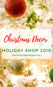 Christmas Decorations, Flocked Christmas tree, white lights, gold bows, white and gold ornaments, white and gold wrapping paper and white gift boxes in front of built-in shelves styled with curated items. Modern Glam Christmas ideas, Christmas decorating ideas. tree collars, ornaments, stockings, wrapping paper, garland and Christmas lights.
