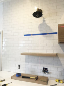 DIY white oak open shelving without breaking the bank. See how we added four white oak shelves to our kitchen for under $250