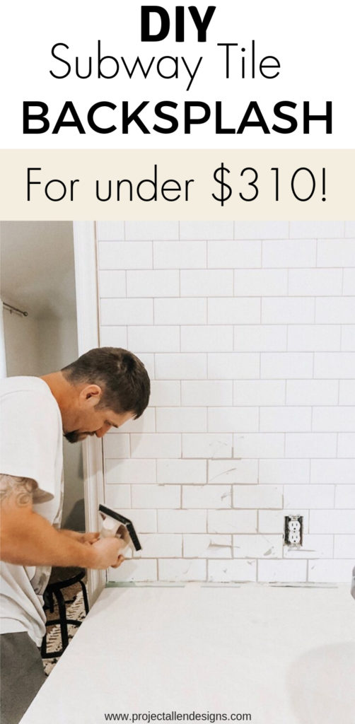 diy subway tile backsplash: Learn how to lay your own subway tile backsplash with this amazing tutorial. Subway tile is a classic option for kitchen backsplash and is one of the most affordable options on the market.